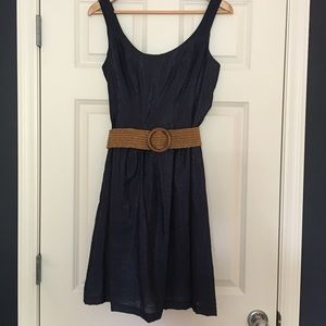 Classy navy sleeveless dress